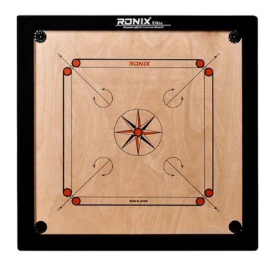 33 Inch 6mm Ronix Carrom Board Smooth High Quality + 24 Coins + Powder + Striker - image 1 of 2