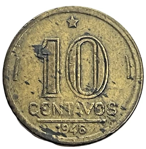 1946 Brazil 10 Centavos KM# 555a.2 Lot C4-314 Getúlio Dornelles Vargas - Picture 1 of 4