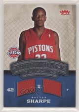2008-09 Fleer Throwback Classics Memorabilia Walter Sharpe #NBA-WS Rookie RC