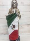 Santa Muerte Color Gold 21" Holy Death / Mexican Flag / Grim Reaper Curada