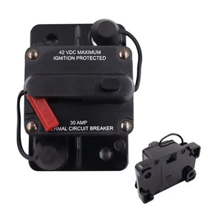 50A -200A Circuit Breaker 12-48VDC Car Truck Audio Resettable Fuse Circuit Break - Picture 1 of 14