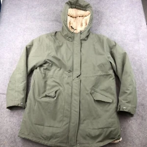VOLCOM Jacket Womens 2XL 14 Green Fleece Lined Sherpa Deep Pile Parka Winter * - Picture 1 of 15