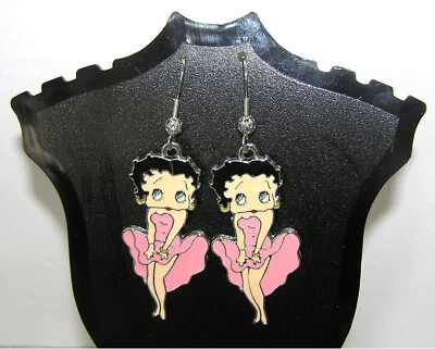 Серьги Betty Boop, розовые - Изображение 1 из 3