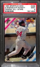 1994 SPORTFLICS 2000 FANFEST ALL-STARS GARY SHEFFIELD #AS8 KIRBY PUCKETT PSA 9 