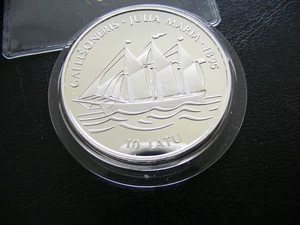 W494b Latvia 10 Latu 1995 Julia Maria Ship 31.47g .925 Silver Proof - Picture 1 of 2