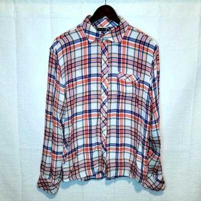 Saks Fifth Avenue Cuadros Abotonados Manga Larga Talla Grande Foto 1 de 4