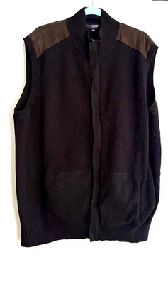 Chaleco Suéter Roundtree & Yorke Para Hombre con Cremallera Frontal 100% Algodón Talla 2XT Foto 1 de 4