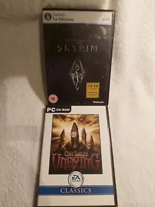 SKYRIM THE GOLDEN SCROLL'S V+CLIVE BARKER'S UNDYING(PC GAME'S) - Picture 1 of 5