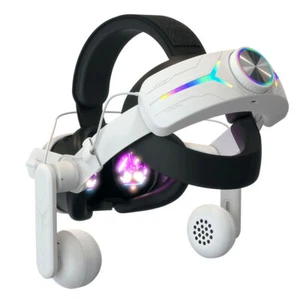 For Meta Quest 3 VR Headset with Ear Muffs 8000mAh Battery Pack Elite Head Strap - Picture 1 of 18