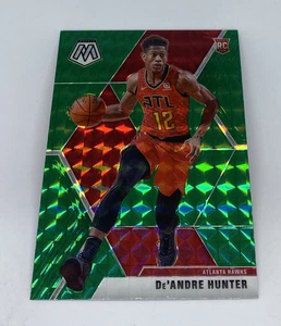 2019 20 Panini Mosaic De'Andre Hunter Green Prizm RC Atlanta Hawks  #239 - Picture 1 of 2