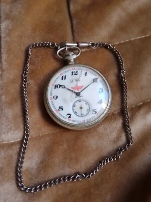 Orologio Da Tasca SLAVA meccanico USSR da Ferroviere 19 Rubis .No Funzionante! Foto 1 de 3