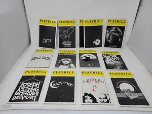 Folletos de programas de esbozos de boletos de Playbills de la década de 1990 Phantom Cats Saigon Dolly Grease - Imagen 1 de 12