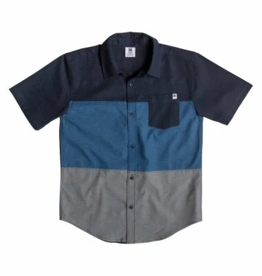 DC Shoes Boy's Dc Shoes Criminology Short Sleeve Woven Button Shirt (e97) - Image 1 of 2