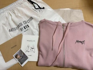 Artist Made Collection by BTS JUNG KOOK ARMYST ZIP-UP HOODY Pink M Size New !! - Picture 1 of 15