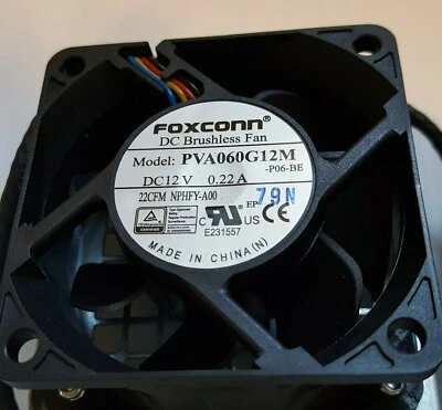 New Genuine FOXCONN PVA060G12M Fan 60X60X25MM 12V 0.22A 4Pin fan NPHFY CN-0NPHFY - Image 1 of 4