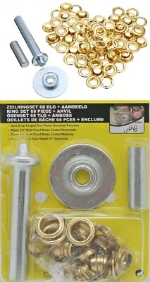 BENSON TOOLS Ösenset 63 tlg. Installations-Set Ösenwerkzeug Einschlagstempel Rundösen