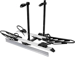 Young Hitch Mount Bike Rack with Ramp, 200 Lbs. Capacity for 2 E-Bikes, Fat Tire - Picture 1 of 12