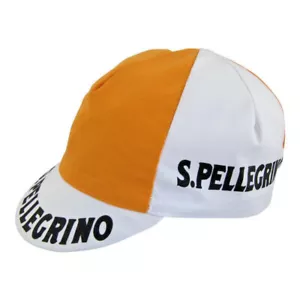 SAN PELLEGRINO RETRO VINTAGE CYCLING TEAM SUMMER BIKE HAT CAP - Made in Italy - Picture 1 of 2
