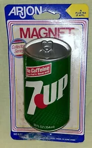 Vintage 1984 Arjon 7up Soda Realistic Magnet New Never Opened - Picture 1 of 2