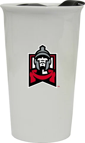 East Stroudsburg Warriors Double Walled Ceramic Tumbler Set-NCAA Travel Mug 2pk Cover