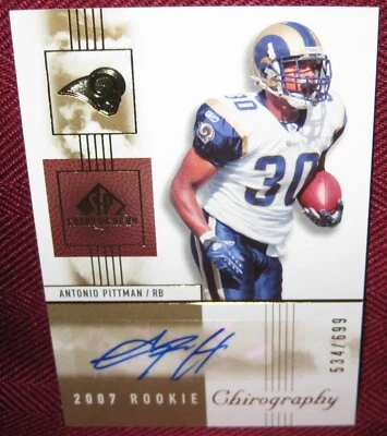2007 UPPER DECK SP CHIROGRAPHY AUTOGRAPH #118 ANTONIO PITTMAN RC 534/699 - Image 1 of 2