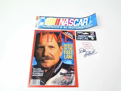Dale Earnhardt March 5, 2001 Time Magazine Death In The Fast Lane With Decals - Image 1 of 4