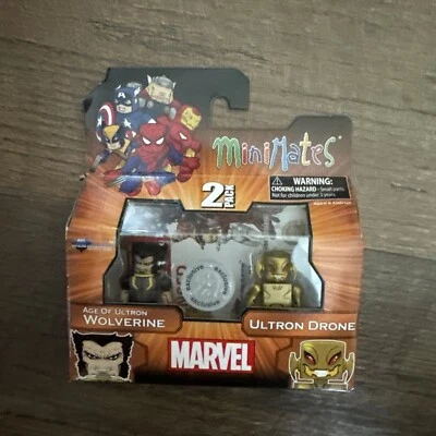 Paquete de 2 drones Diamond Select Marvel Wolverine y Ultron minimates 5014V Foto 1 de 4