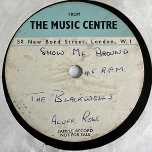 THE BLACKWELLS SHOW ME AROUND 7” ACETATE ONE SIDED UK DISC 1964/1965 RARE - Picture 1 of 6