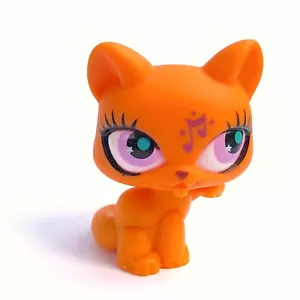 Littlest Pet Shop Short Haired Orange Cat #2875 Purple Eyes Kitten LPS AUTHENTIC - Picture 1 of 6