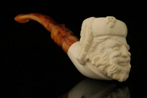Pirate Block Meerschaum Pipe with fitted case M1300 - Picture 1 of 7