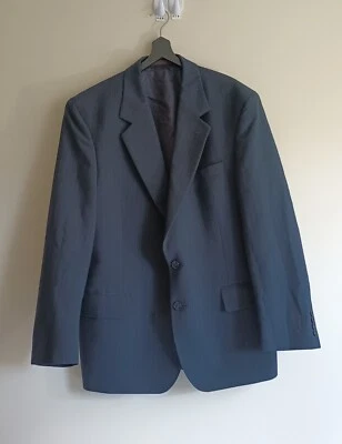 Blazer Abrigo Deportivo English Manor Vintage Hecho en Polonia Azul Marino Rayas Talla 44R Foto 1 de 4