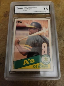 JOE MORGAN 1985 TOPPS TIFFANY #352 GMA 10 GEM MINT BASEBALL CARD HOF - Picture 1 of 2