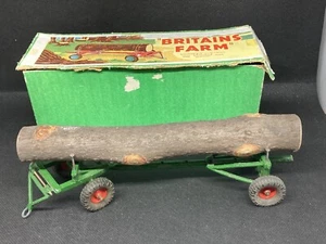Boxed Timber Trailer By Britains (blue 232) No 9560, Box Damaged - Picture 1 of 17