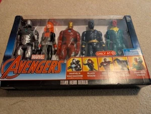 Marvel Avengers Titan Hero Series 5 Pack 12" Figures Black Panther Iron Man Set - Picture 1 of 1