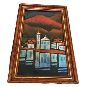 Church Santa Rita de Cássia Art Ceramic Tile Frame Jean & Christiane J.C. Brazil - Picture 1 of 10
