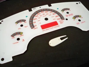 Fits 96-04 GMC Savana Safari Chevy Astro Express Glow Through White Face Gauges - Picture 1 of 7