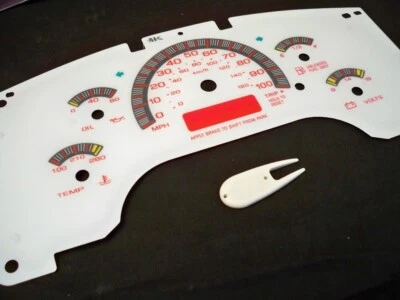 Fits 96-04 GMC Savana Safari Chevy Astro Express Glow Through White Face Gauges - Image 1 of 4