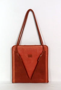 RARA BORSA A TRACOLLA VINTAGE ANNI '90 2000 CASA LOPEZ ARGENTINA STRUZZO IN PELLE GOFFRATA - Foto 1 di 12