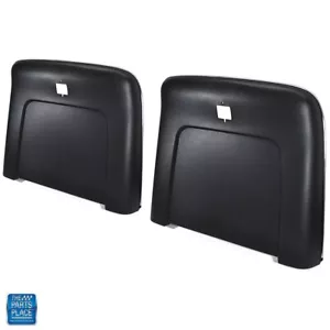 Respaldos de asiento con canastilla GM A/B/X 1969-1972 carrocería con par negro cromado moldeado - Imagen 1 de 3