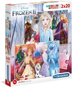 Clementoni - Puzzle Supercolor - Disney Frozen 2, 2x20 Piezas - Imagen 1 de 1