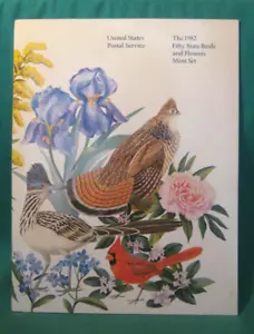 USPS-The 1982 Fifty State Birds & Flowers neuwertiges Set-Softcover Booklet - nur Buch - Bild 1 von 8