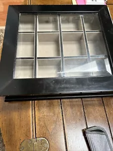 The Bombay Company/vintage /Jewelry /Shadow Box / Watch / Ebony / beveled Glass - Picture 1 of 12
