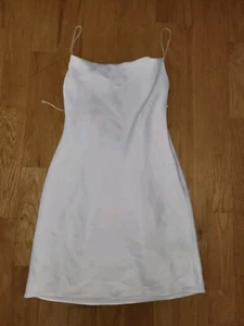 Aidan Mattox Women's Satin Bias Dress , Sleeveless, Ivory, Size 2 - Picture 1 of 14