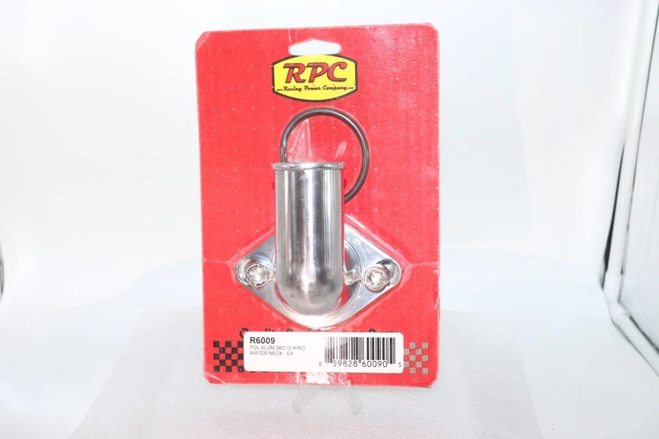RPC R6009 Water Neck Polished Aluminum Swivel O-Ring Chevy SBC, BBC, 283-350 Foto 1 de 4