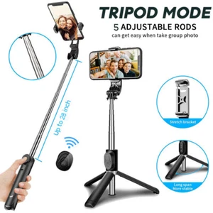 Flexible Tripod Selfie Stick With Bluetooth Remote Holder Stand For Mobile Phone - Picture 1 of 12