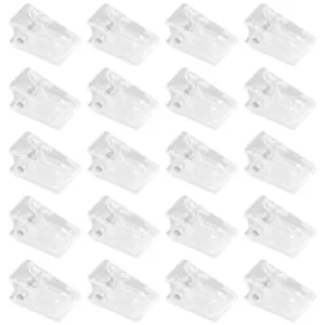 20pcs Transparent Spring Clips Clear Self- Wall Clips Small Sticky Clips - Picture 1 of 12