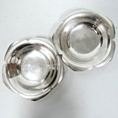 DOS CUENCOS ACANALADOS VINTAGE DE PLATA ESTERLINA .925 TIFFANY & CO 23459 SIN FLOR MONO Foto 1 de 4