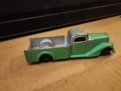 "Camioneta pickup TootsieToy vintage de 1930 rara de preguerra verde Jumbo ventana dividida 6""" Foto 1 de 4