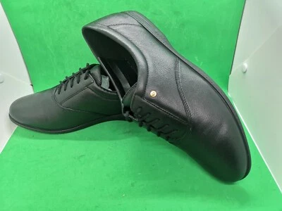 Oxfords femininos Easy Spirit couro em movimento biqueira fechada couro preto tamanho 12M - Imagem 1 de 4