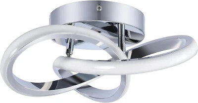 Giggi LED Ceiling Light 22W Flower Shape Chrome Ceiling Lights 4500K White Light - Image 1 of 4